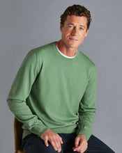 Load image into Gallery viewer, Merino Crew Neck Sweater - Green