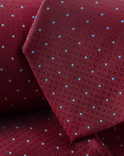Load image into Gallery viewer, Stain Resistant Polka Dot Silk Tie - Cherry Pink