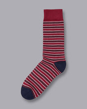 Load image into Gallery viewer, Rugby Stripe Socks - Red