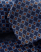 Load image into Gallery viewer, Stain Resistant Floral Silk Tie - Indigo Blue