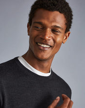 Load image into Gallery viewer, Merino Crew Neck Sweater - Charcoal Grey