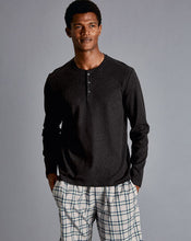 Load image into Gallery viewer, Henley Long Sleeve Pajama Top - Charcoal