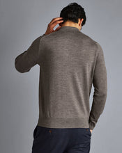 Load image into Gallery viewer, Merino Polo Sweater - Mocha