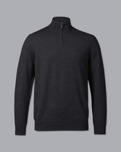 Load image into Gallery viewer, Merino Zip Neck Sweater - Charcoal Grey