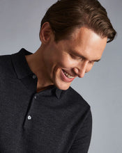 Load image into Gallery viewer, Merino Polo Sweater - Charcoal Grey