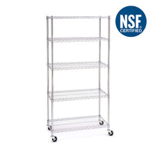 Load image into Gallery viewer, 18″ x 36″ x 72″ 5-Tier Wire Shelving