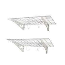 Load image into Gallery viewer, 18″ x 48″ Wall Shelves (Two Pack with Hooks)
