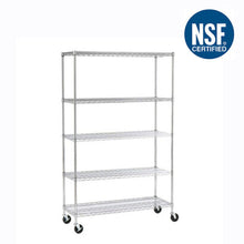 Load image into Gallery viewer, 18″ x 48″ x 72″ 5-Tier Wire Shelving