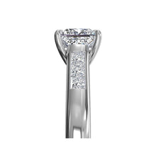 Load image into Gallery viewer, Solitaire Channel-Set Diamond Engagement Ring in 18kt White Gold (0.18 CTW) SKU: 1PCZ1193