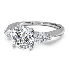 Load image into Gallery viewer, Ritani Modern 18K White Gold Three-Stone Diamond Engagement Ring Style: 1RZ1010