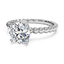 Load image into Gallery viewer, Ritani Solitaire Diamond Beaded Engagement Ring with Surprise Diamonds Style: 1RZ1325