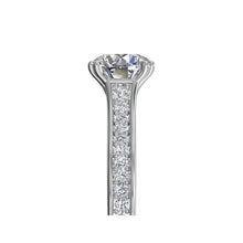 Load image into Gallery viewer, Ritani Micropave Diamond Band Engagement Ring Style: 1RZ2493