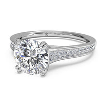 Load image into Gallery viewer, Ritani Micropave Diamond Band Engagement Ring Style: 1RZ2493