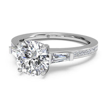 Load image into Gallery viewer, Ritani Tapered Baguette Diamond Band Engagement Ring Style: 1RZ3051