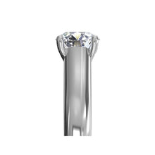 Load image into Gallery viewer, Ritani Solitaire Diamond Engagement Ring with Pave Tulip Detail Style: 1RZ3245