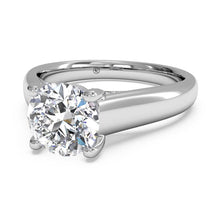Load image into Gallery viewer, Ritani Solitaire Diamond Engagement Ring with Pave Tulip Detail Style: 1RZ3245-4964
