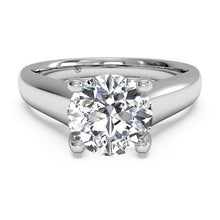 Load image into Gallery viewer, Ritani Solitaire Diamond Engagement Ring with Pave Tulip Detail Style: 1RZ3245-4964