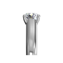 Load image into Gallery viewer, Ritani Solitaire Diamond Engagement Ring with Pave Tulip Detail Style: 1RZ3245-4964