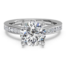 Load image into Gallery viewer, Ritani Tapered Channel-Set Diamond Band Engagement Ring Style: 1RZ3447