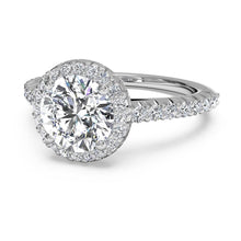 Load image into Gallery viewer, Ritani French-Set Halo Diamond Band Engagement Ring Style: 1RZ3705