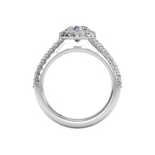 Load image into Gallery viewer, Ritani French-Set Halo Diamond Band Engagement Ring Style: 1RZ3705