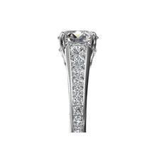 Load image into Gallery viewer, Ritani Lattice Tapered Micropave Diamond Band Engagement Ring Style: 1RZ4185