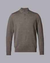 Load image into Gallery viewer, Merino Polo Sweater - Mocha