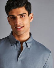 Load image into Gallery viewer, Smart Long Sleeve Jersey Polo - Steel Blue