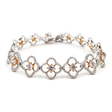 Load image into Gallery viewer, 18K White Gold And Pink Faint Natural Diamond Bracelet. Style: SEB8660APG-1