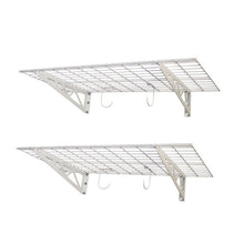 Load image into Gallery viewer, 24″ x 48″ Wall Shelves (Two Pack with Hooks)