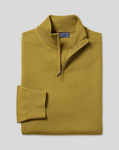 Load image into Gallery viewer, Merino Zip Neck Sweater - Chartreuse