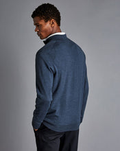 Load image into Gallery viewer, England Rugby Merino Zip Neck Sweater - Indigo