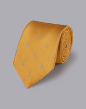Load image into Gallery viewer, Stain Resistant Lapwing Silk Tie - Sunflower