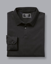 Load image into Gallery viewer, Smart Long Sleeve Jersey Polo - Black