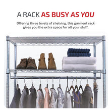 Load image into Gallery viewer, 3-Tier Garment Rack | Single Rod | 18″ x 36″ x 72″