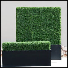 Load image into Gallery viewer, 3.5 ft. H x 3.5 ft. W Artificial Plants Milan Hedge Polyethylene Fence Panel (Set of 2)