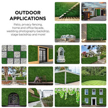 Load image into Gallery viewer, 3.5 ft. H x 3.5 ft. W Artificial Plants Milan Hedge Polyethylene Fence Panel (Set of 2)