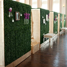 Load image into Gallery viewer, 3.5 ft. H x 3.5 ft. W Artificial Plants Milan Hedge Polyethylene Fence Panel (Set of 2)