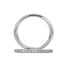 Load image into Gallery viewer, Ritani 18K White Gold Micro-Pave Diamond Eternity Wedding Band Style: 31694AAR
