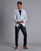 Load image into Gallery viewer, Striped Cotton Seersucker Jacket - Blue
