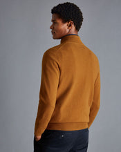 Load image into Gallery viewer, Cashmere Zip Neck Sweater - Mustard
