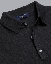 Load image into Gallery viewer, Merino Polo Sweater - Charcoal Grey