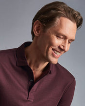 Load image into Gallery viewer, Cotton TENCEL™ Mix Long Sleeve Polo - Wine
