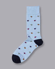Load image into Gallery viewer, Ladybird Motif Socks - Sky Blue