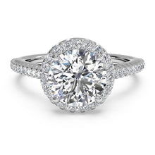 Load image into Gallery viewer, Ritani French-Set Halo Diamond Band Engagement Ring Style: 1RZ3702