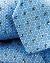 Load image into Gallery viewer, Bees and Honey Print Silk Tie - Cornflower Blue