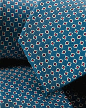 Load image into Gallery viewer, Silk Geometric Print Tie - Blue & Red