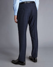 Load image into Gallery viewer, Windowpane Check Birdseye Travel Suit - Navy