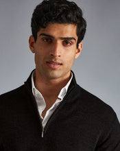 Load image into Gallery viewer, Merino Zip Neck Sweater - Charcoal Grey