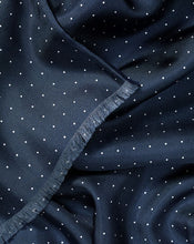 Load image into Gallery viewer, Silk Spot Print Scarf - Navy